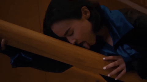 Funny Actress Wood Lick GIF