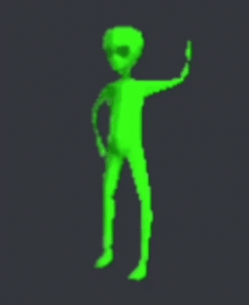 Funny alien dancing on Make a GIF