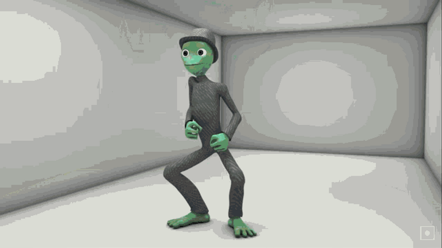 Funny Alien Dancing Dab Moves GIF