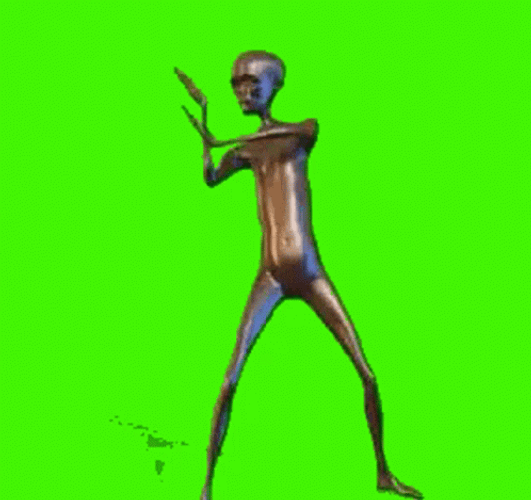 Funny Alien Dancing Robot GIF