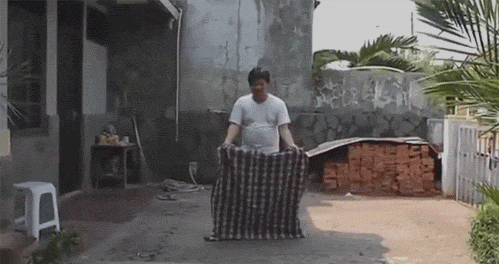 Funny Amateur Homemade Disappearing Act GIF
