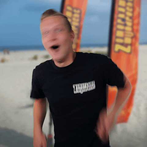 Funny And Silly Reaction Of Hyper Man GIF