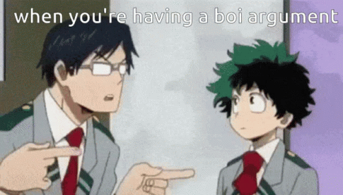 Funny Anime Boi Argument Meme GIF