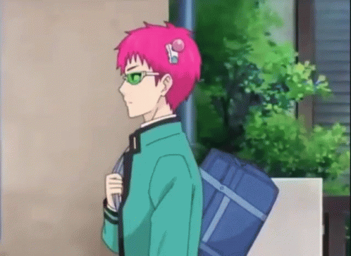 Funny Anime Kasuo Saiki Stucked Cat GIF