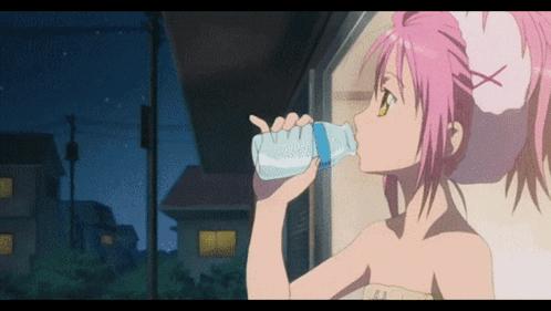 Funny Anime Shugo Chara Spitting Water GIF