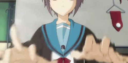 Funny Anime Yuki Nagato Typing Fast GIF