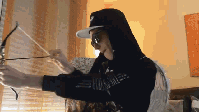 Funny Arrow Walking Girl Sidewalk GIF