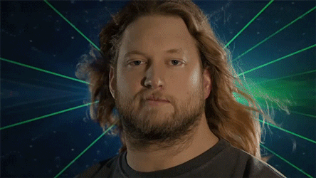 Funny Awkward Hair Blowing Space Background GIF