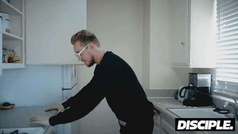 Funny Awkward Kitchen Headbang GIF