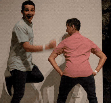 Funny Awkward Running Man Dance GIF