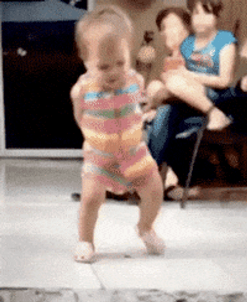 Funny Baby Dancing Like Old Man GIF
