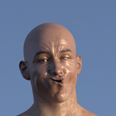 Funny Bald Face Pulls GIF
