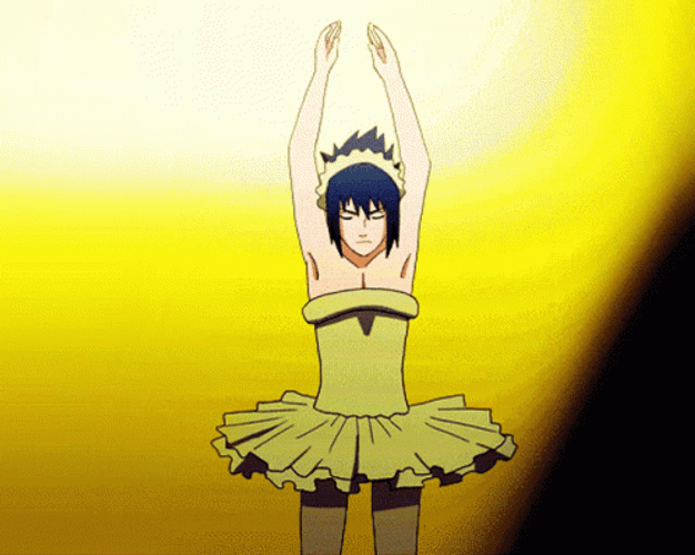 Funny Ballerina Sasuke GIF