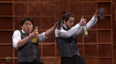 Funny Bartenders Silly Dance Partying GIF
