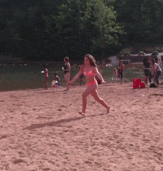 Funny Beach Gymnastics Fail GIF
