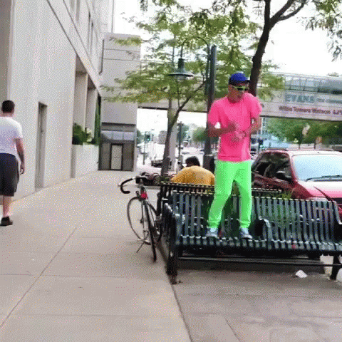 Funny Bench Dance GIF