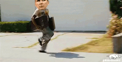 Funny Big Head Urban Meyer Running GIF