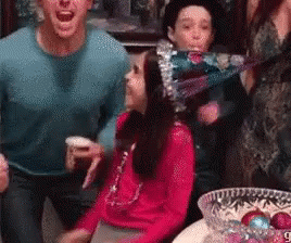 Funny Birthday Celebrant Glass Breaking GIF
