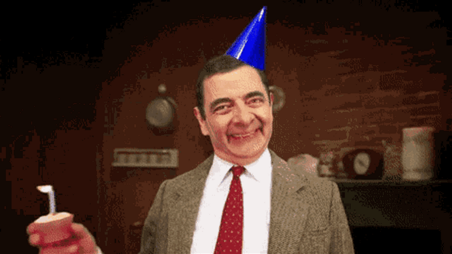 Funny Birthday Cupcake Mr Bean GIF