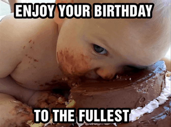 Funny Birthday To The Fullest Baby GIF