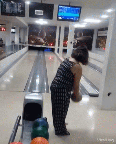 Funny Bowling Disaster Hitting Tv GIF