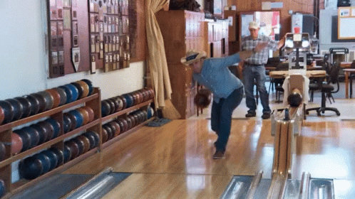 Funny Bowling Senior Slide Slide Mishap GIF