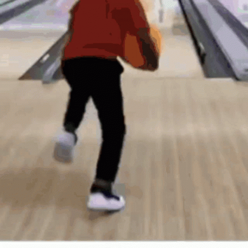 Funny Bowling Kid Rolling Over GIF