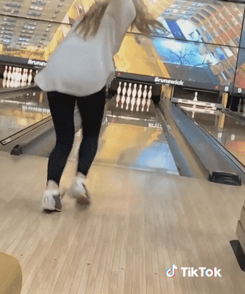 Funny Bowling Ball Fail Slide Fall GIF