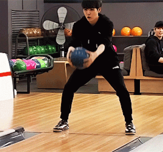 Funny Bowling Jungkook Double Hand Release GIF