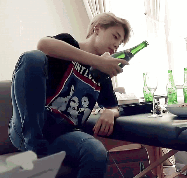 Funny Bts Park Jimin Champagne GIF