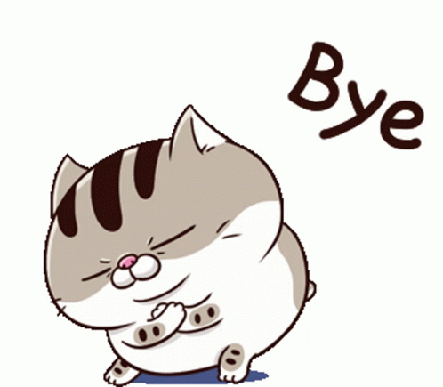 Funny Bye Cute Cat Jumping Away GIF