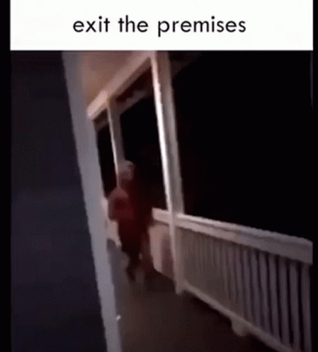 Funny Bye Guy Jumping From A Balcony GIF