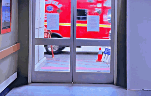 Funny Bye Woman Bumping Into Glass Door GIF