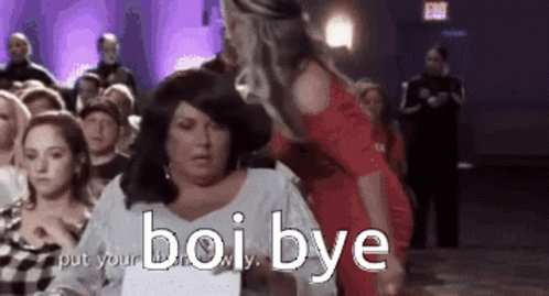 Funny Bye Woman On A Wheelchair Leaving GIF