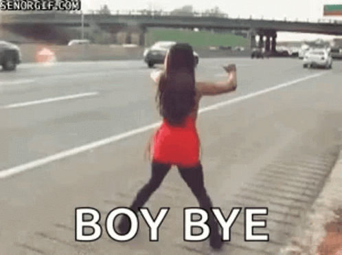 Funny Bye Woman On The Roadside GIF