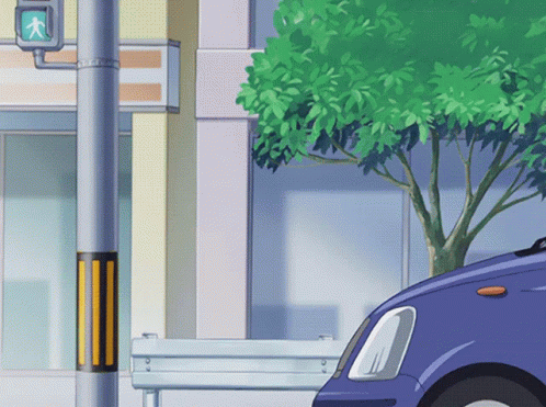 Funny Car Traffic Anime GIF