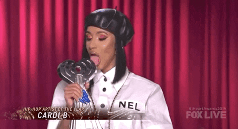 Funny Cardi B Lick GIF