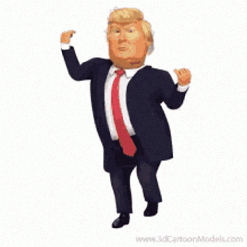 Funny Caricature Trump Dance GIF