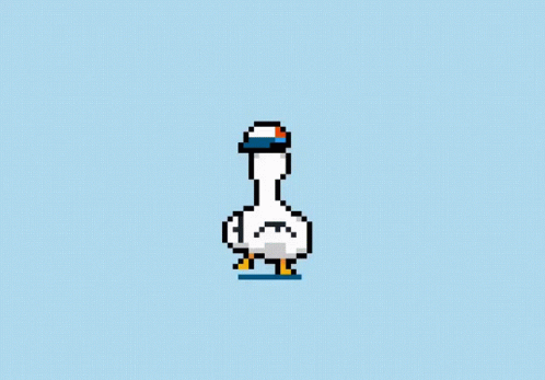 Funny Cartoon Duck Spinning GIF