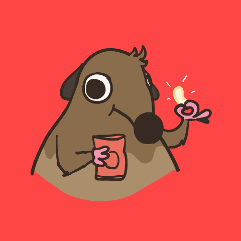 Funny Cartoon Rat Breaking Chip GIF