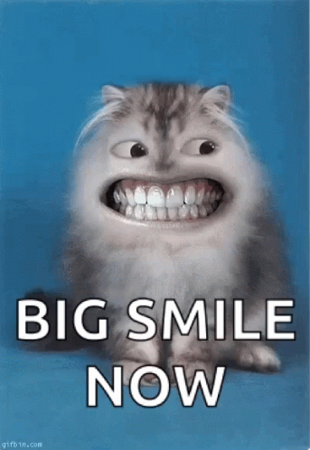 Funny Cat Big Smile Teeth GIF