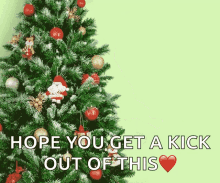 Funny Cat Flying Christmas Tree Crash GIF