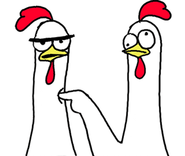 Funny Chicken Chicken Bro Neck Poke GIF