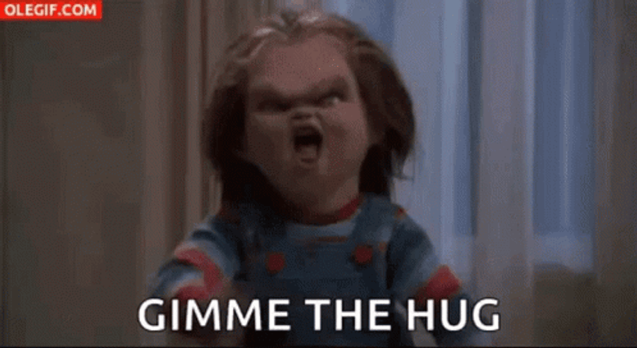 Funny Chucky Scary Hug GIF 