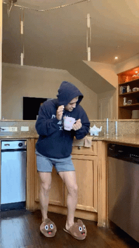 Funny Dancing Guy With Coffee GIF