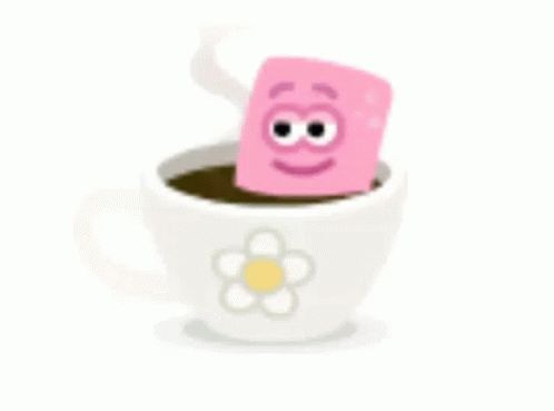 Funny Marshmallows Swimming In Coffee GIF