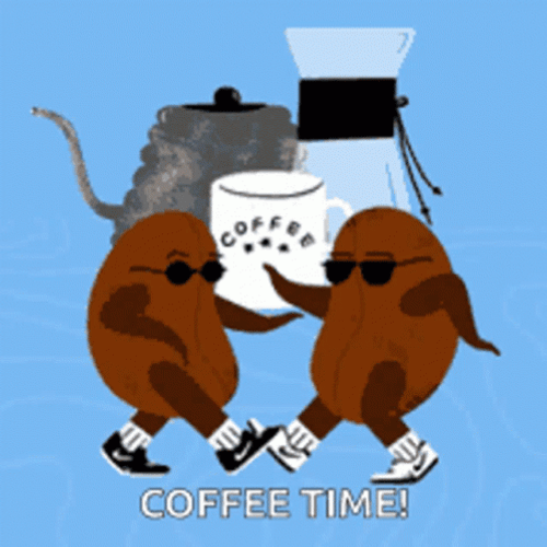Funny Coffee Beans Dancing Coffee Time GIF