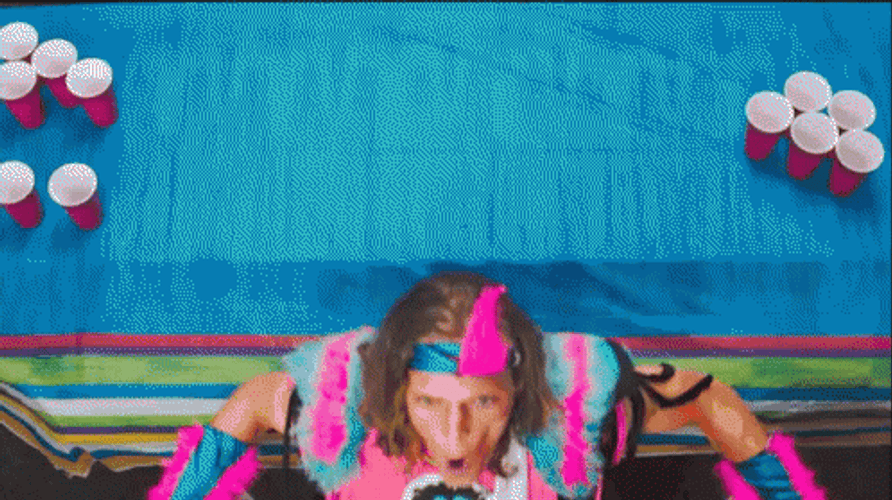 Funny Colorful Outfit Guy Party Hard GIF