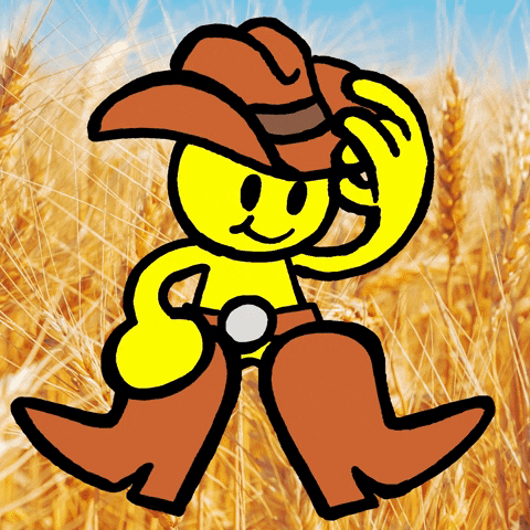 Funny Cowboy Emoji Salute GIF