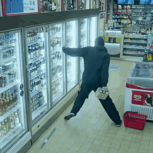 Funny Crazy Man Beer Walking Weird GIF